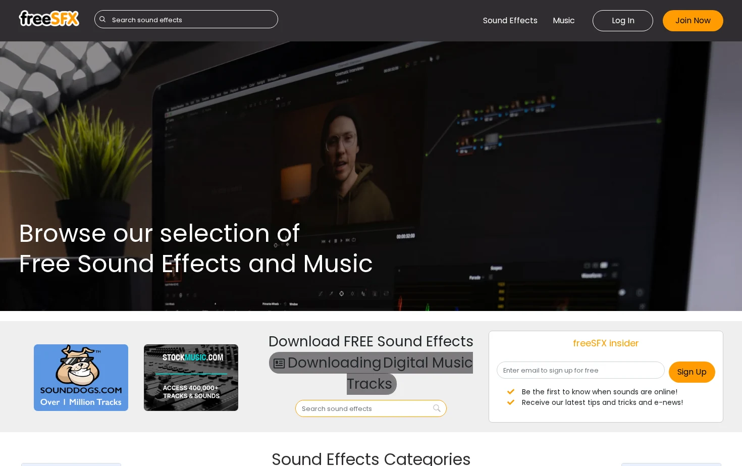 Free SFX 页面快照